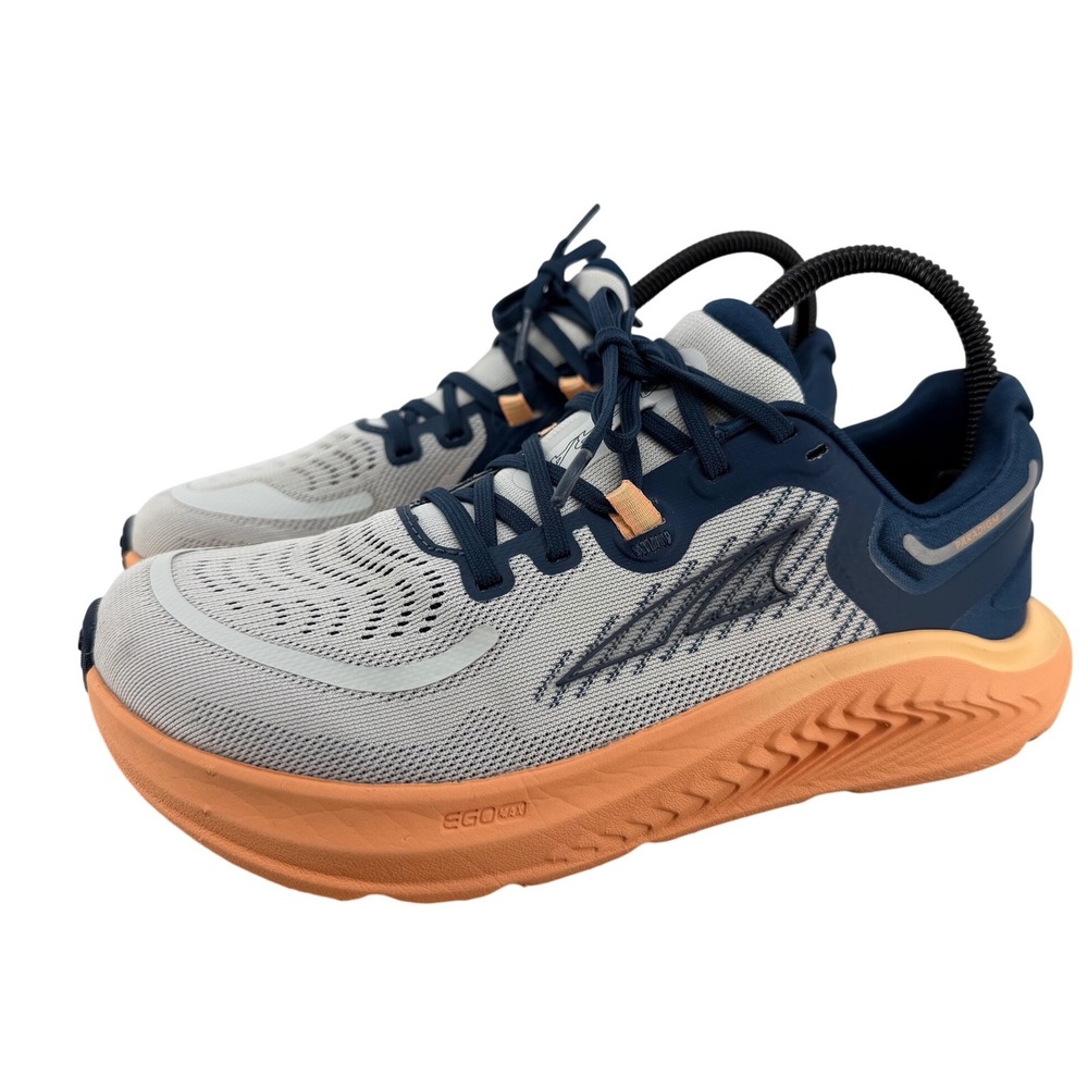 Altra Paradigm 7 Womens 7.5 Running Shoes Grey Navy Orange AL0A82CG103